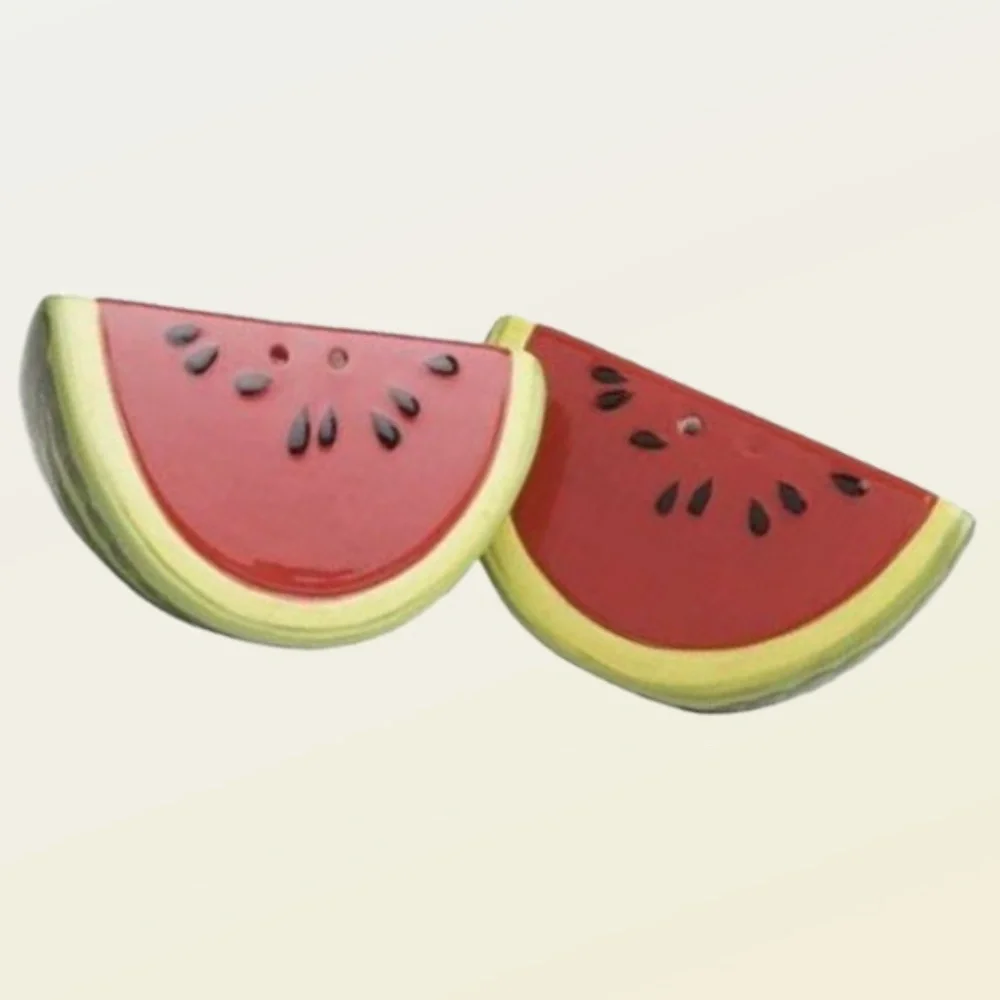 Watermelon Shape - Salt and Pepper Shaker Set - In Original Box, BRAND NEW W/TAG